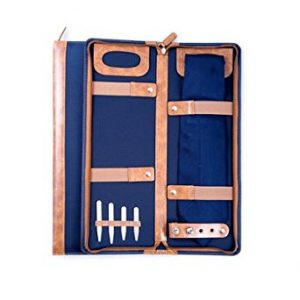 Men's Blue Ballistic Nylon Travel Necktie Tie Case Holder