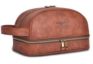 Vetelli Leather Toiletry Bag For Men